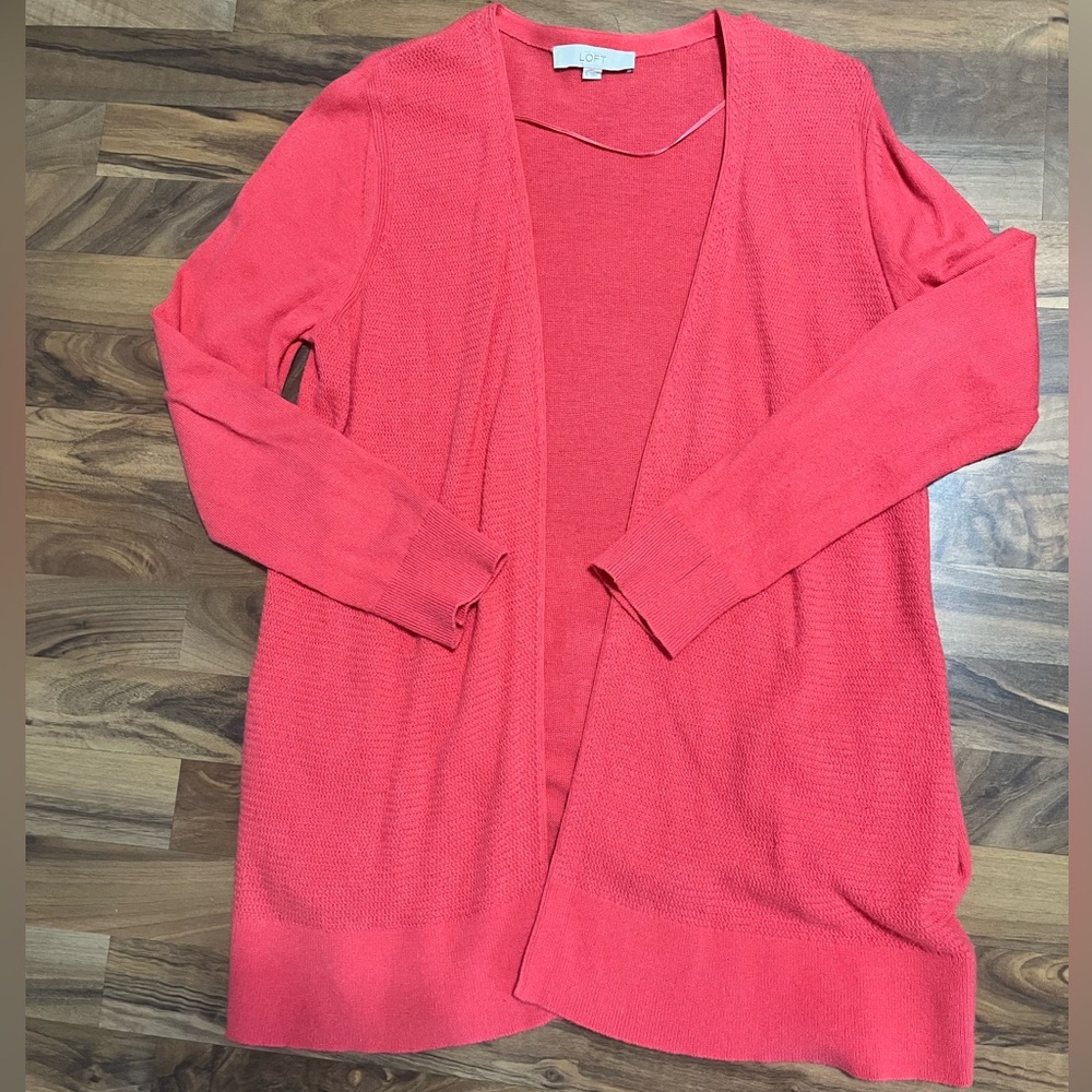 LOFT Coral Cardigan